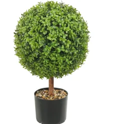 VEVOR 2x Artificial Boxwood Ball Ø40,6cm Garden Deco Boxwood in Flowerpot Ball Artificial Boxwood Ball Artificial Plant made of PE, Wood, PP incl. 4 pcs. Decorative butterflies and 10 pcs. Replacement