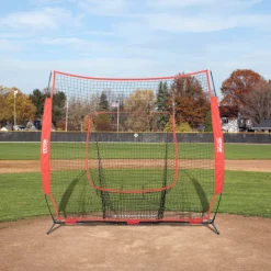VEVOR 7x7 ft Baseball Softball Practice Net, Portable Baseball Training Net for Hitting Batting Catching Pitching, Backstop Baseball Equipment Training Aids with Carry Bag and Strike Zone