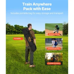 VEVOR 6 x 6 ft Football Trainer Throwing Net, Training Throwing Target Practice Net with 5 Target Pockets, Knotless Net Includes Straps and Portable Carry Case, Improve QB Throwing Accuracy, Black