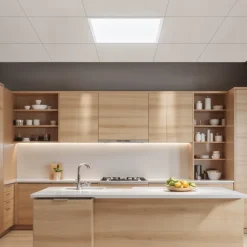 VEVOR 2x2 FT LED Flat Panel Light, 5700 LM, Flush Mount LED Drop Ceiling Lighting Fixture with 3 Color Selectable 3000K/4000K/5000K, 25W/30W/40W, 0-10V Dimmable, Ultra Slim for Home Kitchen, 4 Pack