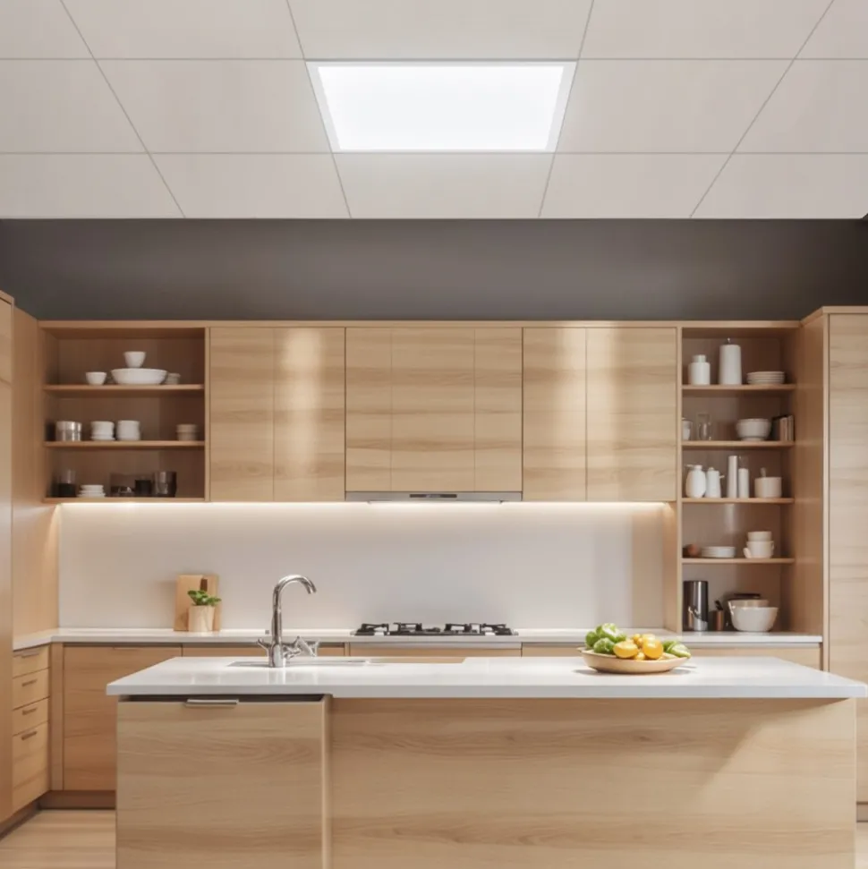 VEVOR 2x2 FT LED Flat Panel Light, 5700 LM, Flush Mount LED Drop Ceiling Lighting Fixture with 3 Color Selectable 3000K/4000K/5000K, 25W/30W/40W, 0-10V Dimmable, Ultra Slim for Home Kitchen, 4 Pack