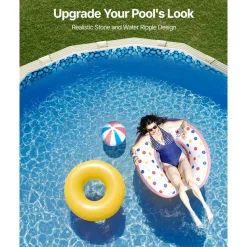 VEVOR 12 x 24 ft Oval Pool Liner, Overlap Style Above Ground Pool Liners, 48-to-54inch Wall Height, Durable Pool Liner, Standard Gauge Vinyl, for Steel Sided Above-Ground Swimming Pools