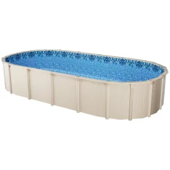 VEVOR 12 x 24 ft Oval Pool Liner, Unibead Above Ground Pool Liners, 52in Wall Height, Durable Standard Gauge Vinyl, Designed for Steel Sided Above-Ground Swimming Pools
