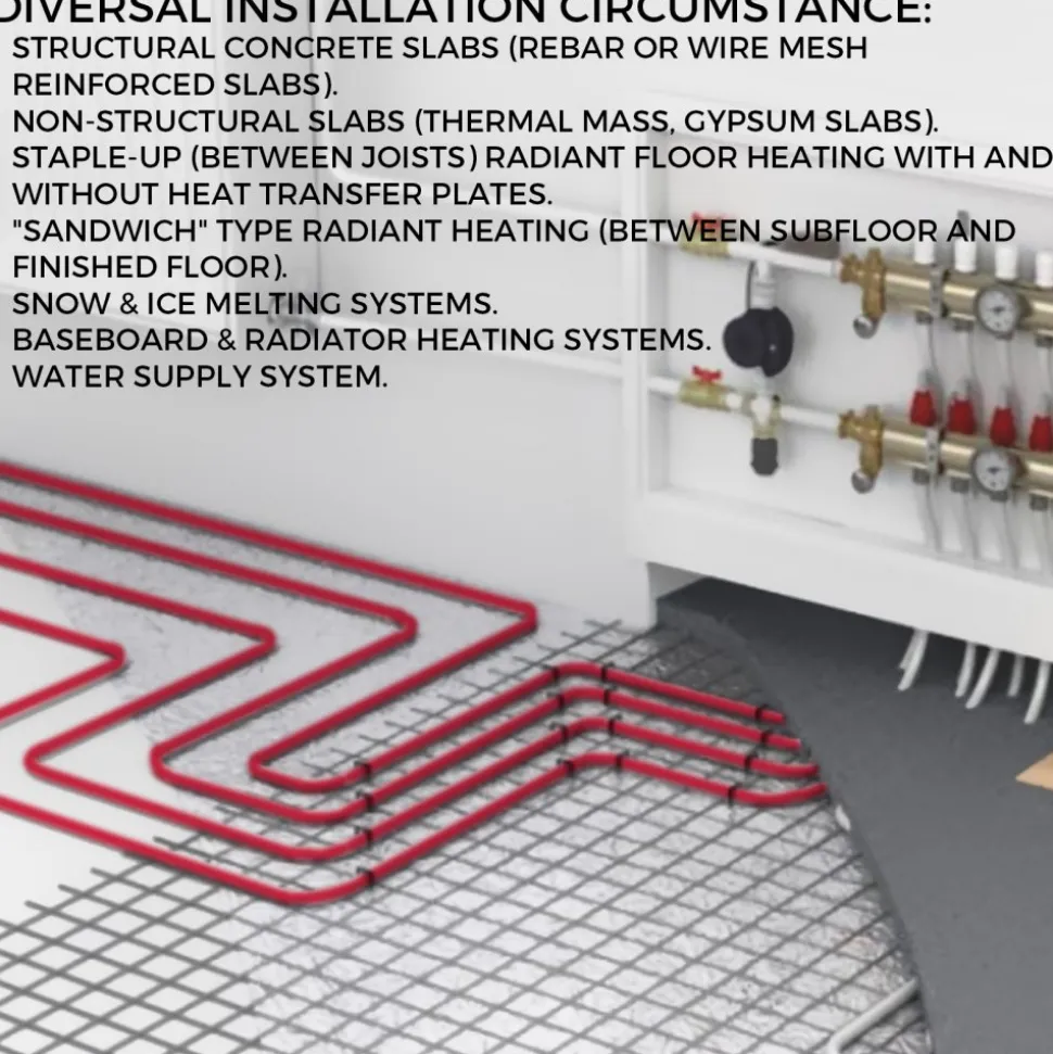 VEVOR 3/4" X 500Ft PEX Tubing Oxygen Barrier O2 EVOH Pex-B Red Hydronic Radiant Floor Heat Heating System Pex Pipe Pex Tube (3/4" O2-Barrier, 500Ft/Red)