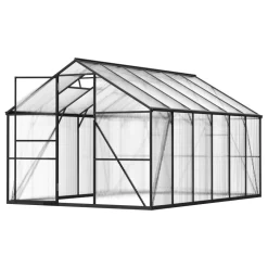 VEVOR 8 x 12 FT Polycarbonate Greenhouse, Heavy Duty Outdoor Green House with Adjustable Vent & Push-Pull Lockable Door, Quick Setup, Aluminum Frame Walk-in Greenhouse Sunroom for Outside Garden Lawn