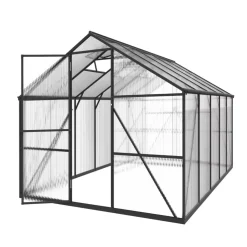 VEVOR 8 x 10 FT Polycarbonate Greenhouse, Heavy Duty Outdoor Green House with Adjustable Vents & Push-Pull Lockable Door, Quick Setup, Aluminum Frame Walk-in Greenhouse Sunroom for Outside Garden Lawn