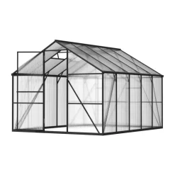 VEVOR 8 x 14 FT Polycarbonate Greenhouse, Heavy Duty Outdoor Green House with Adjustable Vent & Push-Pull Lockable Door, Quick Setup, Aluminum Frame Walk-in Greenhouse Sunroom for Outside Garden Lawn