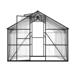 VEVOR 8 x 14 FT Polycarbonate Greenhouse, Heavy Duty Outdoor Green House with Adjustable Vent & Push-Pull Lockable Door, Quick Setup, Aluminum Frame Walk-in Greenhouse Sunroom for Outside Garden Lawn