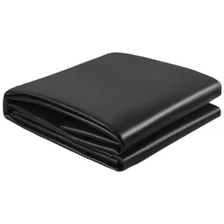 VEVOR 20 x 20 ft Pond Liner, 14 Mil Thickness, 3-Layer Reinforced PE Fish Koi Pond Liner for Outdoor Ponds, with Hemmed Edge and 4 Metal Buttonholes, for Water Garden, Waterfall, and Fountains, Black