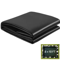 VEVOR 8 x 10 ft Pond Liner, 45 Mil Thickness, EPDM Rubber Material Fish Pond Liner for Outdoor Ponds, Easy to Cut, Durable & Leakproof, for Water Garden, Waterfall, Fishpond, Koi, Fountains, Black