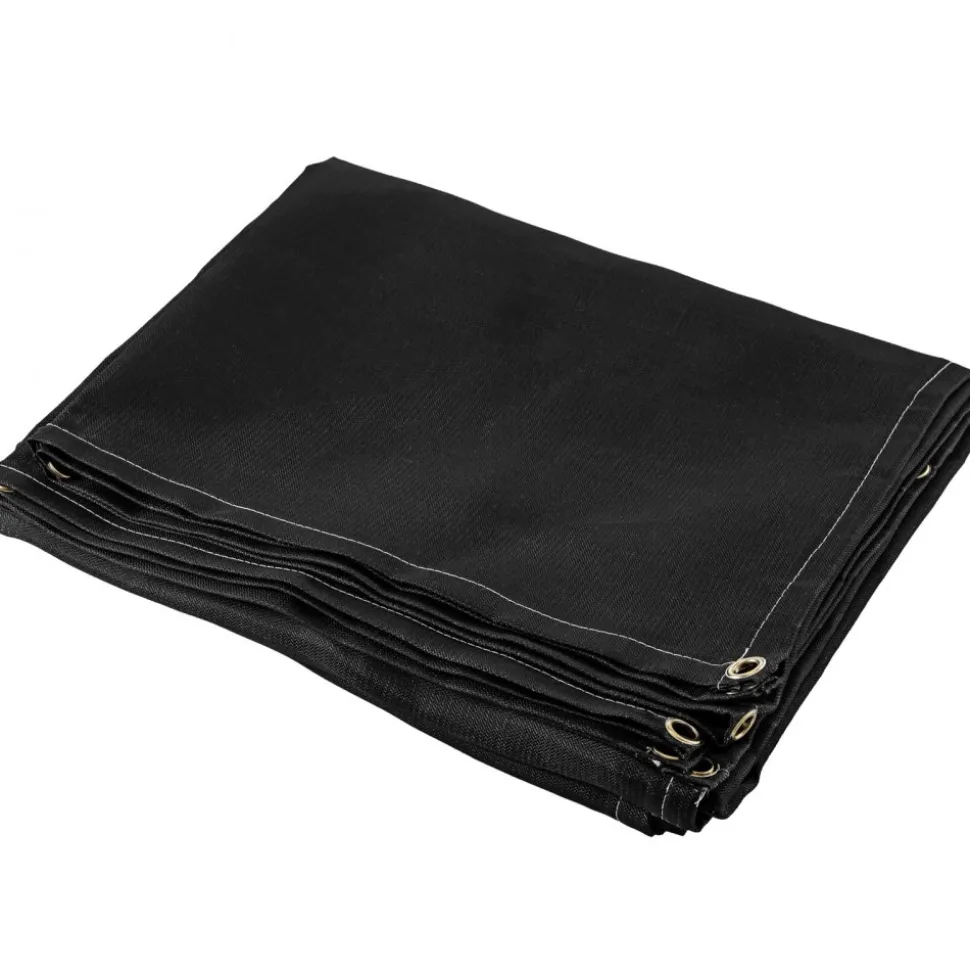 VEVOR 8 x 10 Ft Welding Blanket Black Fiberglass Blanket Portable Fiberglass Fire Retardant Blanket Welding Mat Welding Fireproof Thermal Resistant Insulation With Carry Bag