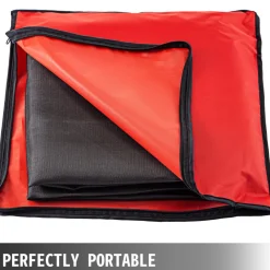 VEVOR 6 x 10 Ft Welding Blanket Black Fiberglass Blanket Portable Fiberglass Fire Retardant Blanket Welding Mat Welding Fireproof Thermal Resistant Insulation With Carry Bag