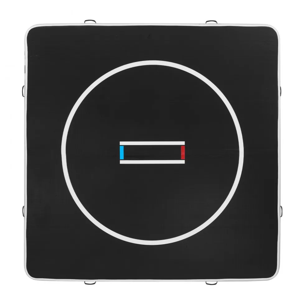 VEVOR 10x10 ft Wrestling Mat Inflatable, Martial Arts Thick Mat for Home Gym Exercise, PVC Foldable Training Mats with Circles and 600W Air Pump, for Gymnastics, Tatami, Jiu Jitsu BJJ MMA Judo, Black