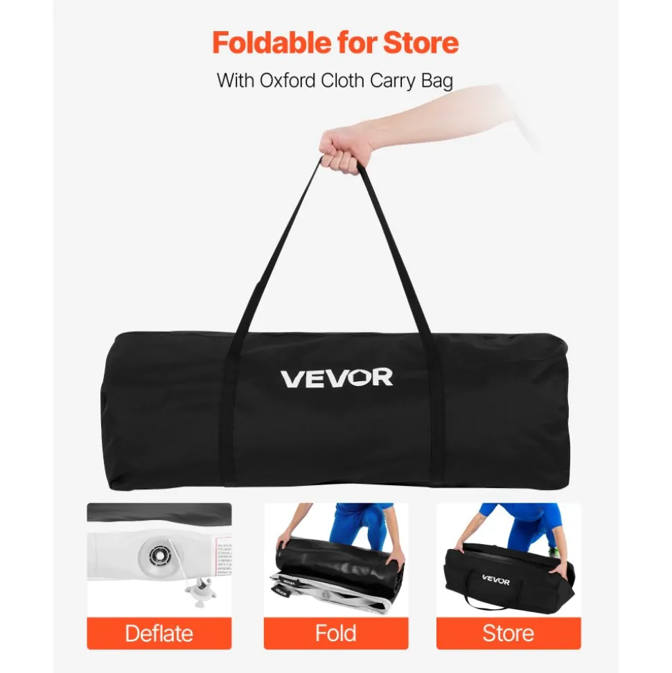 VEVOR 10x10 ft Wrestling Mat Inflatable, Martial Arts Thick Mat for Home Gym Exercise, PVC Foldable Training Mats with Circles and 600W Air Pump, for Gymnastics, Tatami, Jiu Jitsu BJJ MMA Judo, Black