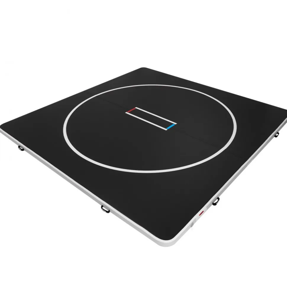 VEVOR 10x5 ft Wrestling Mat Inflatable, Martial Arts Thick Mat for Outdoor Indoor Home Gym Exercise, PVC Foldable Training Mats with 600W Air Pump, for Gymnastics Tatami Jiu Jitsu BJJ MMA Judo, Gray