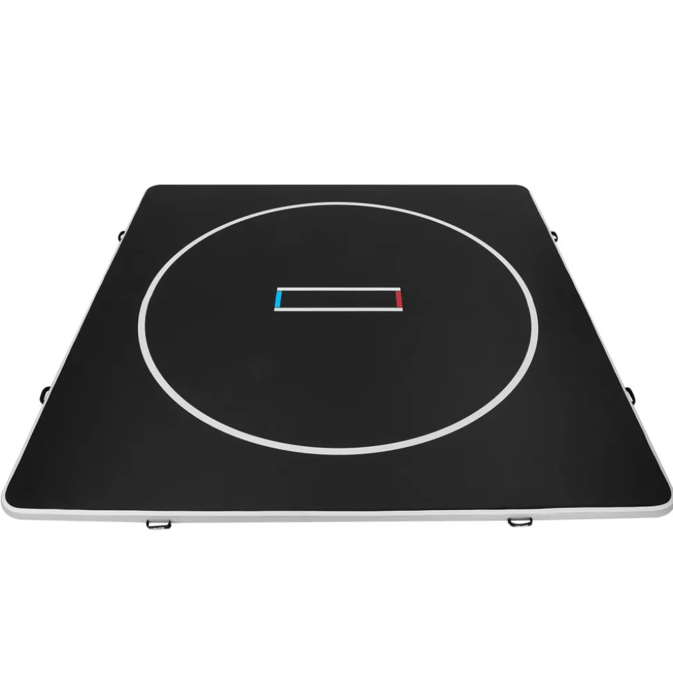 VEVOR 10x5 ft Wrestling Mat Inflatable, Martial Arts Thick Mat for Outdoor Indoor Home Gym Exercise, PVC Foldable Training Mats with 600W Air Pump, for Gymnastics Tatami Jiu Jitsu BJJ MMA Judo, Gray