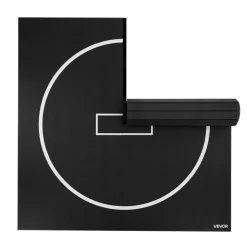 VEVOR 10x10 ft Wrestling Mat, Martial Arts Thick Mat for Home Gym Workouts Exercise, Waterproof PVC Roll-Up Training Mats with Circles, for Gymnastics, Tatami, Jiu Jitsu BJJ MMA Judo, Boxing, Black