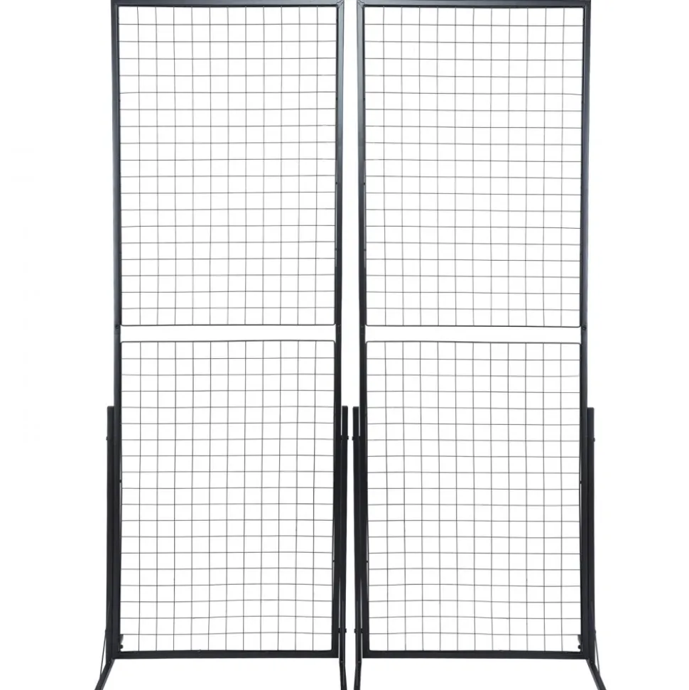 VEVOR 2' x 5.6' Grid Wall Panels Tower, 2 Packs Wire Gridwall Display Racks with T-Base Floorstanding, Double Side Gridwall Panels for Art Craft Shows, Retail Display with Extra Clips and Hooks