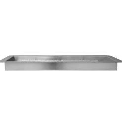 VEVOR 36 x 12 inch Drop-in Fire Pit Pan, Rectangular Stainless Steel Fire Pit Burner Kit, Natural & Propane Gas Fire Pan 150,000 BTU with H-Burner for Indoor or Outdoor Use