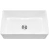 VEVOR 33x20 inch Farmhouse Sink, White Sink Workstation, Fireclay Undermount Basins, Apron Front Double Bowl Basin with Multiple Accessories, Large Capacity Household Dishwasher Sinks for Kitchen