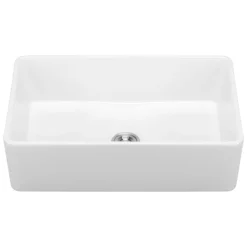VEVOR 33x20 inch Farmhouse Sink, White Sink Workstation, Fireclay Undermount Basins, Apron Front Double Bowl Basin with Multiple Accessories, Large Capacity Household Dishwasher Sinks for Kitchen