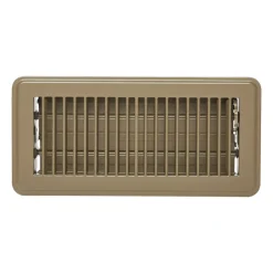 VEVOR 4 x 10 Inch Floor Registers, 6-Pack Vent Grilles, HVAC Heavy-Duty Walkable Iron Floor Vents, Easily Adjustable Rust-Proof Air Vents Deflector with Metal Damper, Ideal for Home & Office, Brown