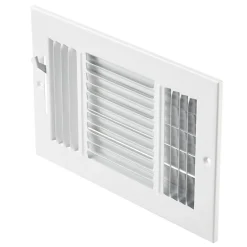 VEVOR 6 x 10 Inch Floor Registers, 6-Pack Floor Vents, HVAC 3-Direction Iron Vent Grilles for Home/Office Wall & Ceiling, Rustproof Anti-Peeling Air Vents Deflector Adjustable with Metal Damper, White