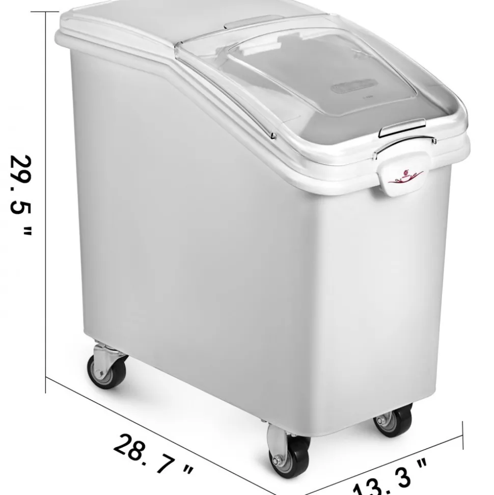 VEVOR 2x Ingredient Bin With Casters 21 Gallon Food Safe Restaurant Kitchen Flour Bins