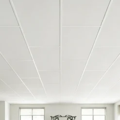 VEVOR 24 x 48 in PVC Ceiling Tiles 10-Pack Drop Ceiling Panels White, PVC Foam Board, Grid Fit, Water-Resistant, Flexible Cut, Easy to Clean, Modern Decorative for Home,Office,Kitchen,Living Room
