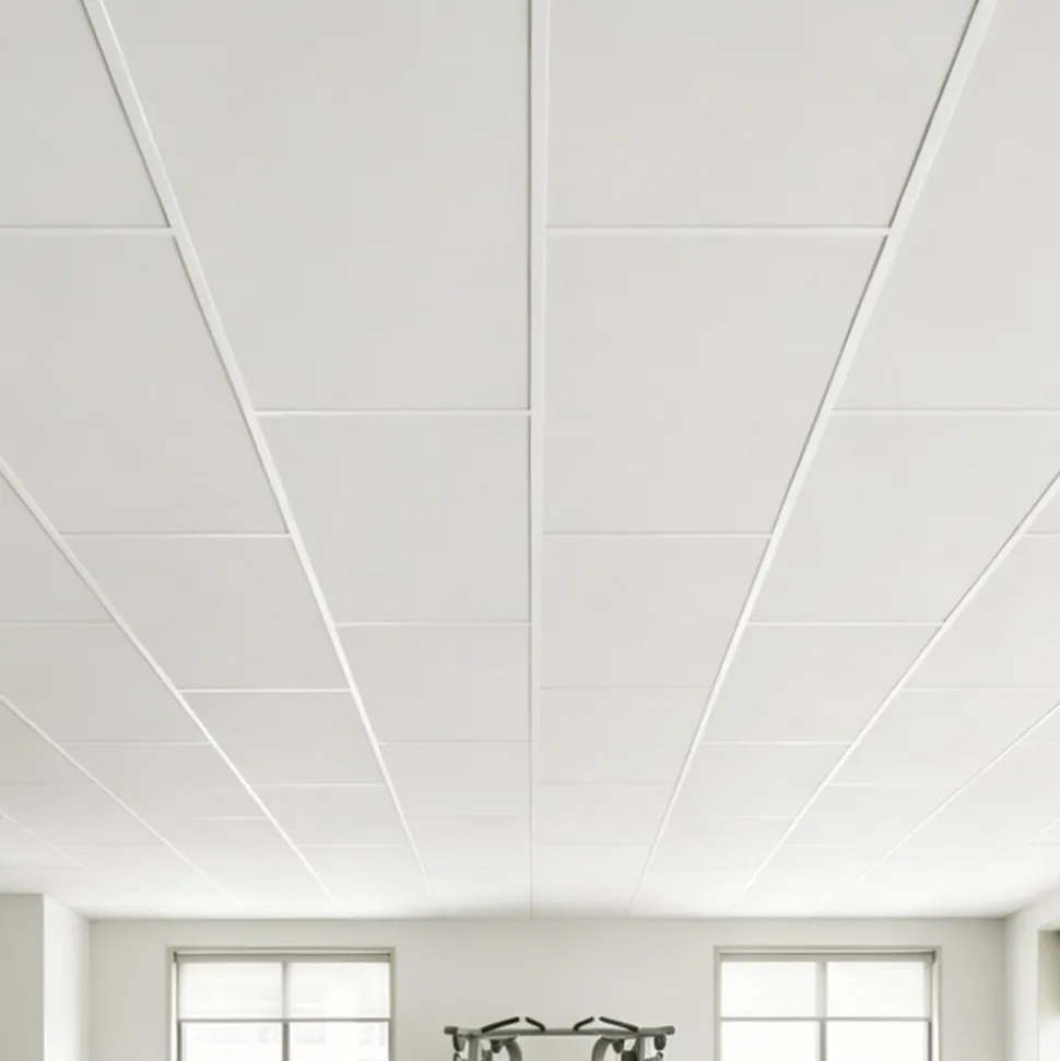 VEVOR 24 x 48 in PVC Ceiling Tiles 10-Pack Drop Ceiling Panels White, PVC Foam Board, Grid Fit, Water-Resistant, Flexible Cut, Easy to Clean, Modern Decorative for Home,Office,Kitchen,Living Room
