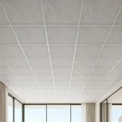 VEVOR 24 x 24 in PVC Ceiling Tiles 12-Pack Drop Ceiling Panels White Marble, PVC Foam Board, Grid Fit, Water-Resistant, Flexible Cut, Easy to Clean, Modern Decorative Finish for Home, Office Areas