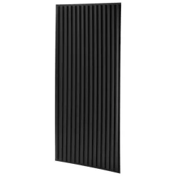 VEVOR 24 x 48 in PVC Ceiling Tiles 12-Pack 3D Black Linear Slat Panels, Smooth PVC Sheet for Drop Grid, Impact-Resistant, Paintable Surface, Easy Cut, Modern Decorative Style for Home, Office