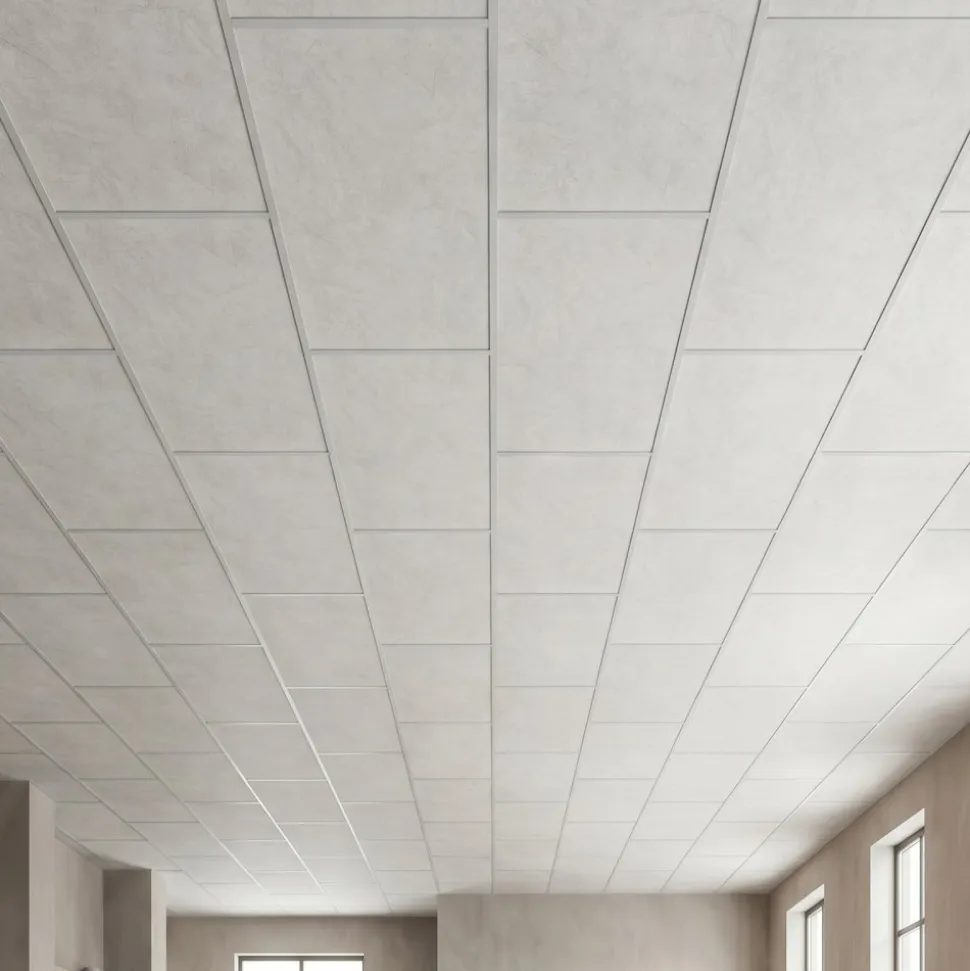 VEVOR 24 x 48 in PVC Ceiling Tiles 10-Pack Drop Ceiling Panels White Marble, PVC Foam Board, Grid Fit, Water-Resistant, Flexible Cut, Easy to Clean, Modern Decorative Finish for Home, Office Areas