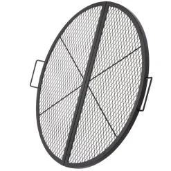 VEVOR X-Marks Fire Pit Grill Grate, Foldable Round Cooking Grate, Heavy Duty Steel Campfire BBQ Grill Grid with Handle and Support X Wire, Portable Camping Cookware for Outside Party, 36 Inch Black
