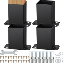 VEVOR 4x4 Post Base 4 Pcs, Inner Size 3.6