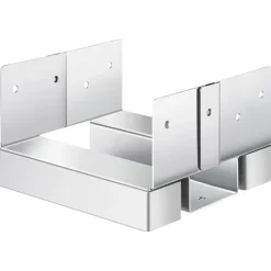 VEVOR 4x4 Post Base 10 Pcs, Inner Size 3.53x3.56inch/89.6x90.5mm Concrete Post Anchor, Heavy-Duty Zinc-Plated Carbon Steel Posts Brackets with 1 Inch Standoff Elevation, for Concrete Pergolas Patios