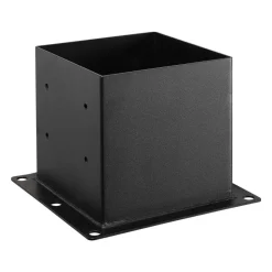 VEVOR 4x4 Post Base 4 Pcs, Inner Size 3.6x3.6 inch / 92x92 mm Post Brackets, Heavy Duty Carbon Steel Decking Posts, Wood Posts Brackets for Pavilion Deck Railing Support Deck Base Plate, Black