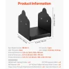 VEVOR 6x6 Post Base 4 Pcs, Inner Size 5.6"x5.6" Post Base Brackets, Heavy Duty Powder-Coated Post Anchor Matte Black Wood Post Brackets for Pavilion Deck Railing Support Deck Base Plate