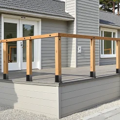 VEVOR 4x4 Post Base 10 Pcs, Inner Size 3.6x3.6 inch / 91.44x91.44 mm Post Brackets, Heavy Duty Carbon Steel Decking Posts, Wood Posts Brackets for Pavilion Deck Railing Support Deck Base Plate, Black