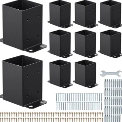 VEVOR 4x4 Post Base 2 Pcs, Inner Size 3.6