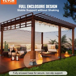 VEVOR 4x4 Post Base 20Pcs, Internal 3.6"x3.6" Heavy Duty Powder-Coated Steel Post Bracket Fit for Standard Wood Post Anchor, Decking Post Base for Deck Porch Handrail Railing Support