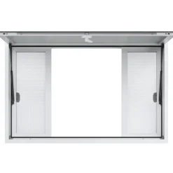 VEVOR 53"x33" Service Window, Aluminum Food Truck Serving Window with 4 Sliding Panels, Awning Door & Hook, Opens to 85 Degrees for Concession Trailers