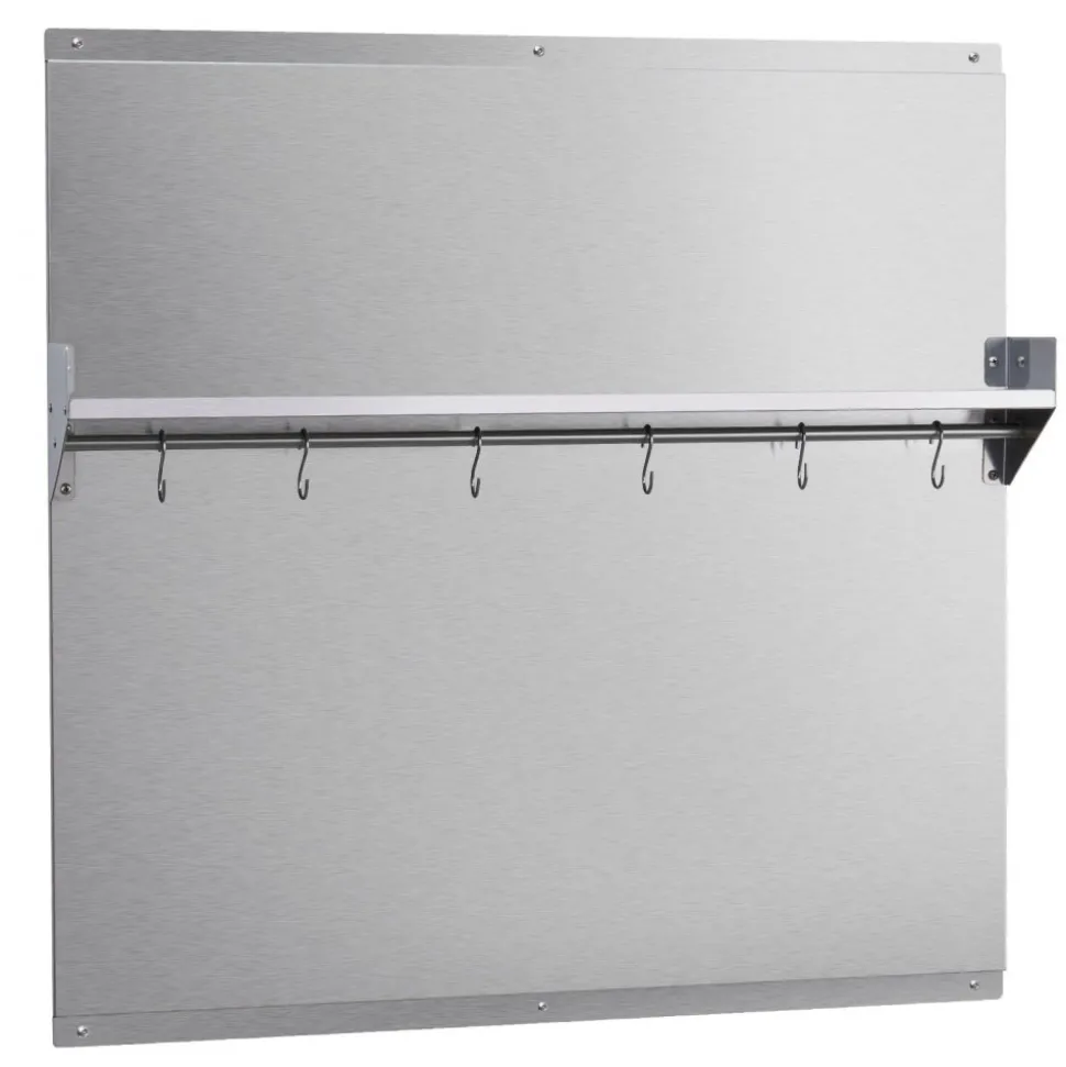 VEVOR 30" x 24" Stainless Steel Backsplash for Stove, Ultra Flat Splatter Guard, Wall Shield Range Hood Backsplash, Easy Clean Kitchen Wall Metal Panel, Pre-Drilled Holes for Easy Installation, Silver