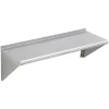 VEVOR 12" x 36" Stainless Steel Shelf, Wall Mounted Floating Shelving with Brackets, 250 lbs Load Capacity Commercial Shelves, Heavy Duty Storage Rack for Restaurant, Kitchen, Bar, Home, and Hotel