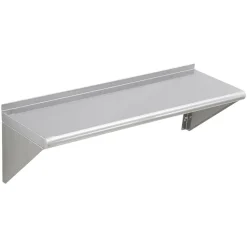 VEVOR 12" x 36" Stainless Steel Shelf, Wall Mounted Floating Shelving with Brackets, 250 lbs Load Capacity Commercial Shelves, Heavy Duty Storage Rack for Restaurant, Kitchen, Bar, Home, and Hotel