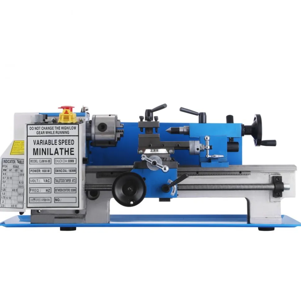 VEVOR 7x12" 400W Precision Mini Metal Lathe Variable Speed 2250RPM