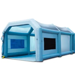 VEVOR 26x15x11ft Inflatable Paint Booth, Inflatable Spray Booth, High Powerful 750W+950W Blowers Spray Booth Tent, Car Paint Tent Air Filter System for Car Parking Tent Workstation Motorcycle Garage