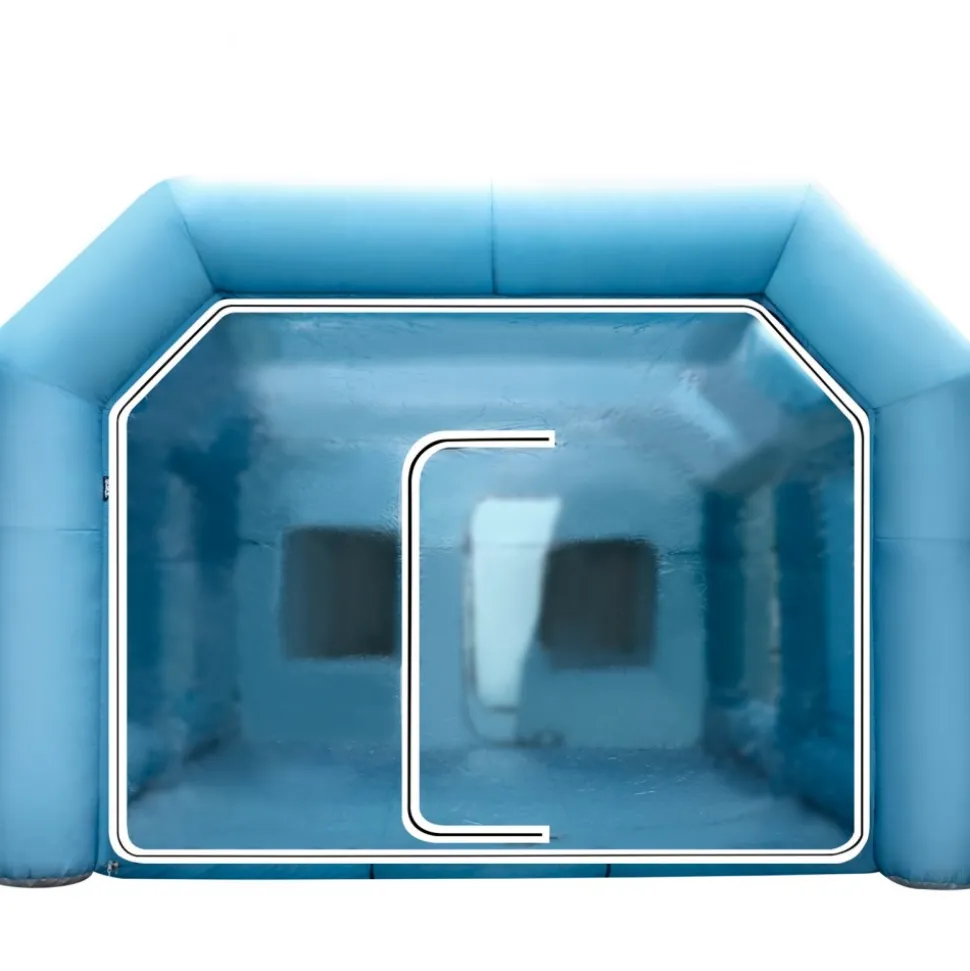 VEVOR 39.3x16.4x13.1Ft Inflatable Spray Booth Custom Tent Paint Booth Inflatable