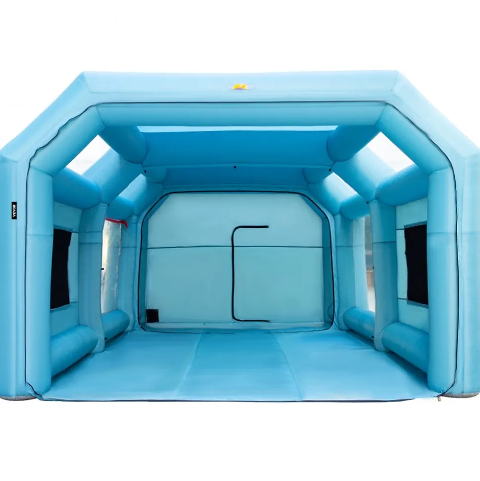 VEVOR 26x15x10ft Portable Inflatable Paint Booth,Inflatable Spray Booth, Car Paint Tent with Air Filter System & 2 Blowers, Upgraded Blow Up Spray Booth Tent, Auto Paint Workstation, Car Parking Gara