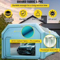VEVOR 26x15x10ft Portable Inflatable Paint Booth,Inflatable Spray Booth, Car Paint Tent with Air Filter System & 2 Blowers, Upgraded Blow Up Spray Booth Tent, Auto Paint Workstation, Car Parking Gara